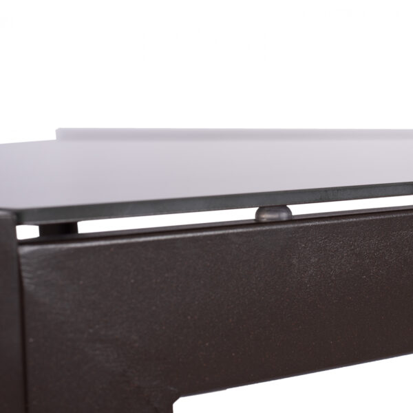 ΤΡΑΠΕΖΙ ΜΕΤΑΛΛΙΚΟ OFER ΟΡΘΟΓΩΝΙΟ ΚΑΦΕ ΜΕ ΓΥΑΛΙ ΚΑΦΕ 150X90Χ75Υεκ. HM5767.02 - Image 7