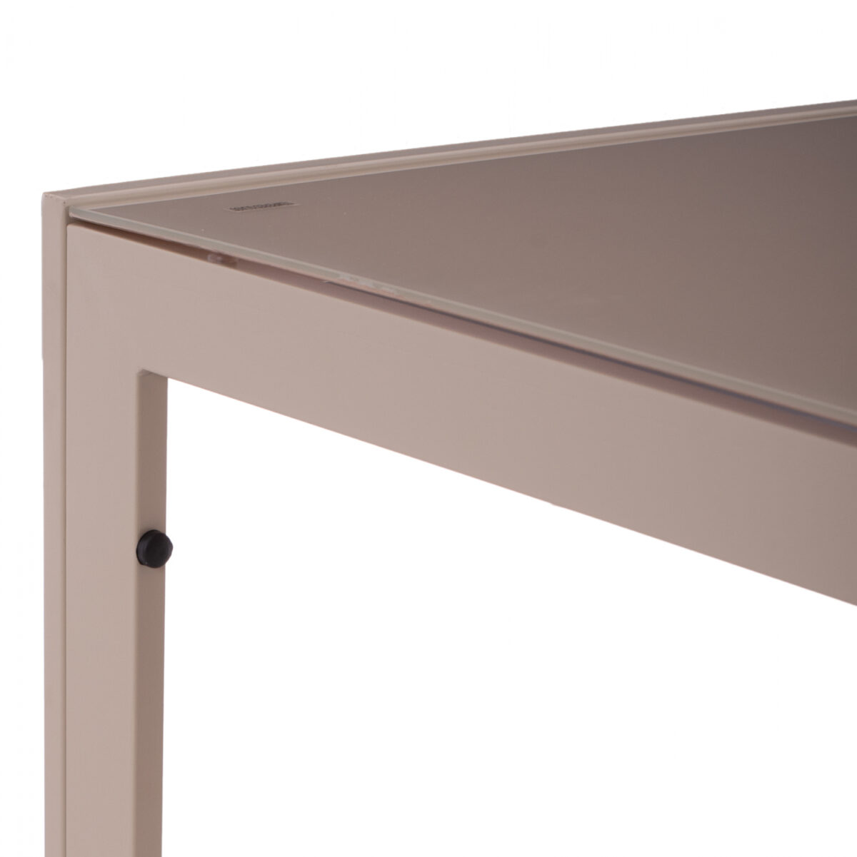 ΤΡΑΠΕΖΙ ΜΕΤΑΛΛΙΚΟ OFER ΟΡΘΟΓΩΝΙΟ ΚΑΠΟΥΤΣΙΝΟ ΜΕ ΓΥΑΛΙ ΚΑΠΟΥΤΣΙΝΟ 150X90Χ75Υεκ. HM5767.04 - Image 4