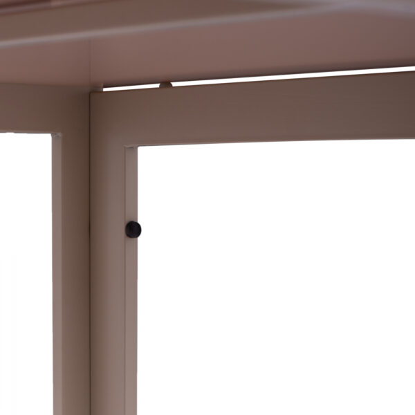 ΤΡΑΠΕΖΙ ΜΕΤΑΛΛΙΚΟ OFER ΟΡΘΟΓΩΝΙΟ ΚΑΠΟΥΤΣΙΝΟ ΜΕ ΓΥΑΛΙ ΚΑΠΟΥΤΣΙΝΟ 150X90Χ75Υεκ. HM5767.04 - Image 6