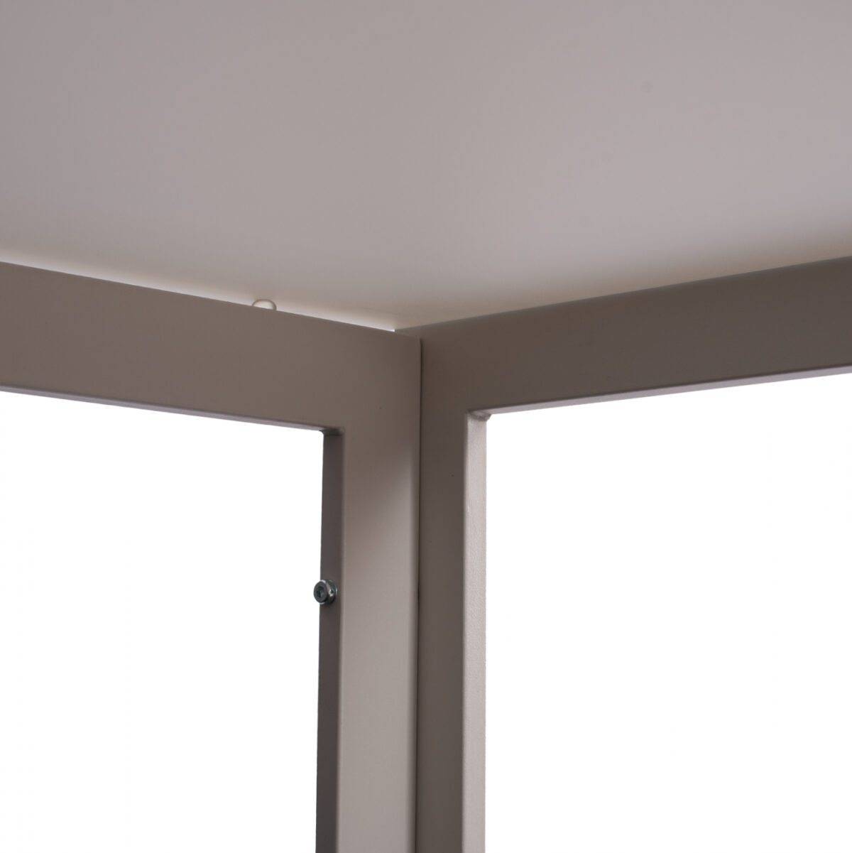 ΤΡΑΠΕΖΙ ΜΕΤΑΛΛΙΚΟ OFER ΟΡΘΟΓΩΝΙΟ ΛΕΥΚΟ ΠΑΓΟΥ ΜΕ ΓΥΑΛΙ HM5767.03 150X90Χ75Υ εκ. - Image 6