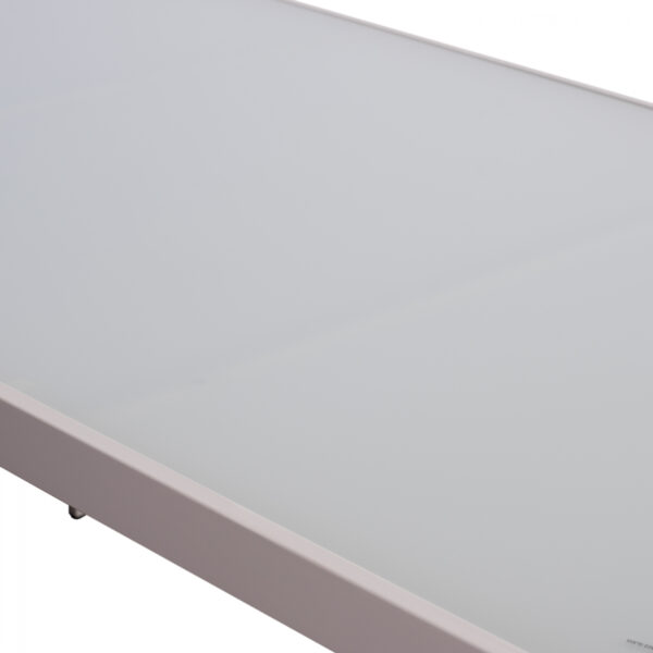 ΤΡΑΠΕΖΙ ΜΕΤΑΛΛΙΚΟ OFER ΟΡΘΟΓΩΝΙΟ ΛΕΥΚΟ ΠΑΓΟΥ ΜΕ ΓΥΑΛΙ HM5767.03 150X90Χ75Υ εκ. - Image 7