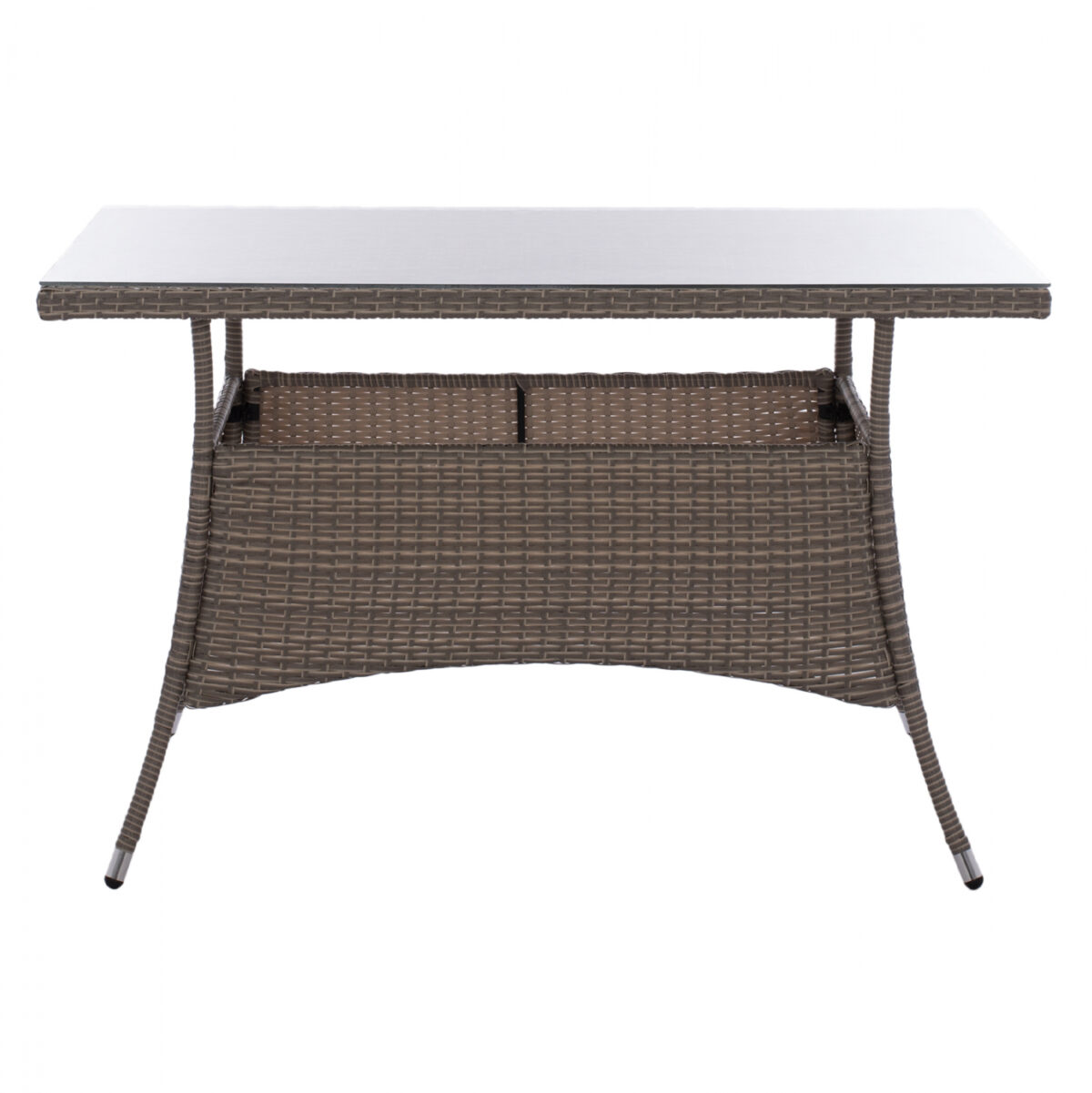 ΤΡΑΠΕΖΙ ΜΕΤΑΛΛΙΚΟ MILITARY RATTAN ΓΚΡΙ HM5141.31 120x70x75Υ εκ. - Image 3