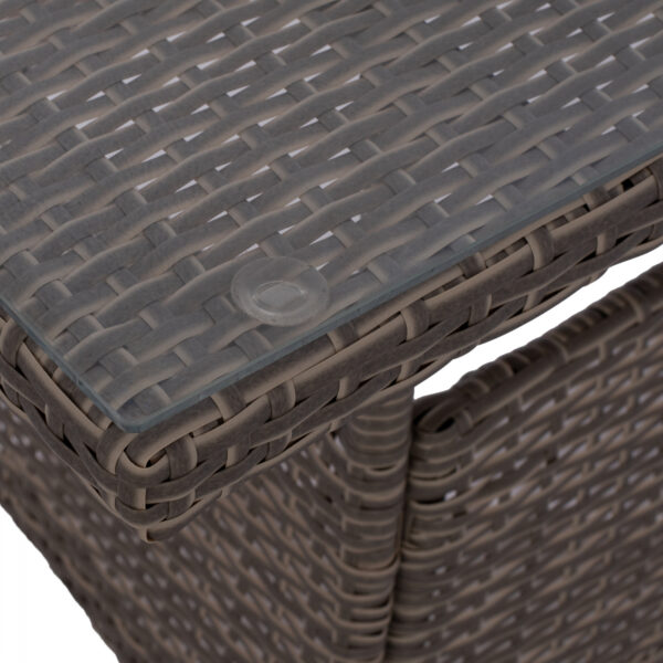 ΤΡΑΠΕΖΙ ΜΕΤΑΛΛΙΚΟ MILITARY RATTAN ΓΚΡΙ HM5141.31 120x70x75Υ εκ. - Image 6