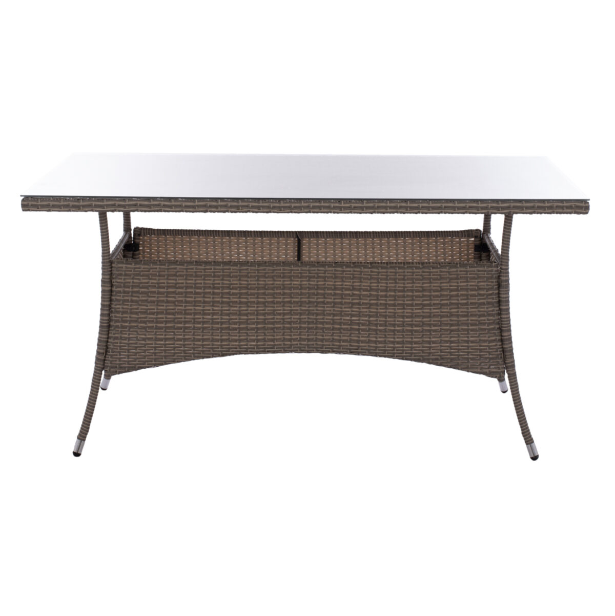 ΤΡΑΠΕΖΙ ΜΕΤΑΛΛΙΚΟ MINSK RATTAN ΓΚΡΙ HM5507.01 150x90x75Υ εκ. - Image 3