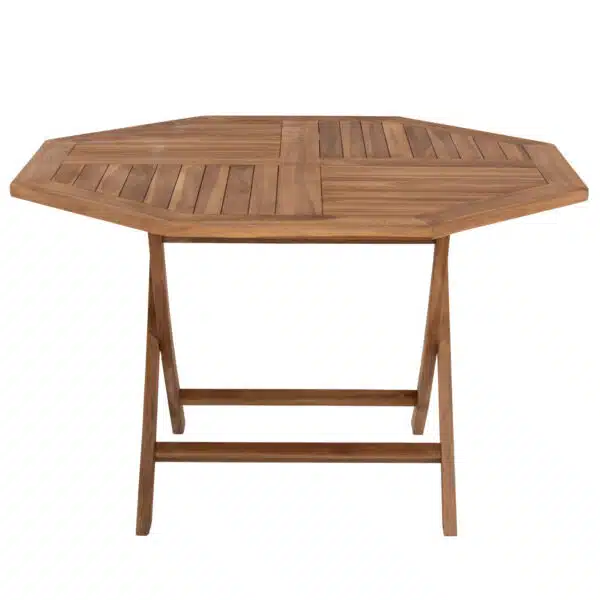 ΤΡΑΠΕΖΙ ΠΟΛΥΓΩΝΟ KENDALL ΠΤΥΣΣΟΜΕΝΟ HM9545 TEAK ΣΕ ΦΥΣΙΚΟ ΧΡΩΜΑ 120x120x75Yεκ. - Image 3