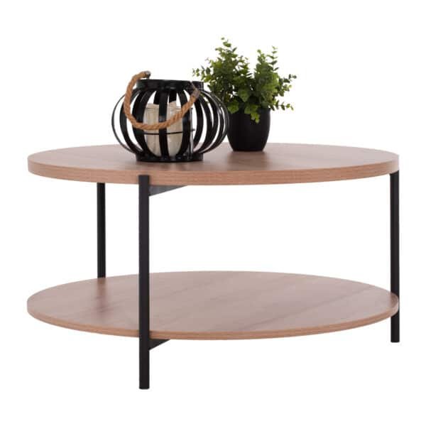 ΤΡΑΠΕΖΙ ΣΑΛΟΝΙΟΥ MATTEO 2 ΕΠΙΠΕΔΩΝ ΣΤΡΟΓΓΥΛΟ HM8753.11 Φ75x40,5Yεκ - Image 3