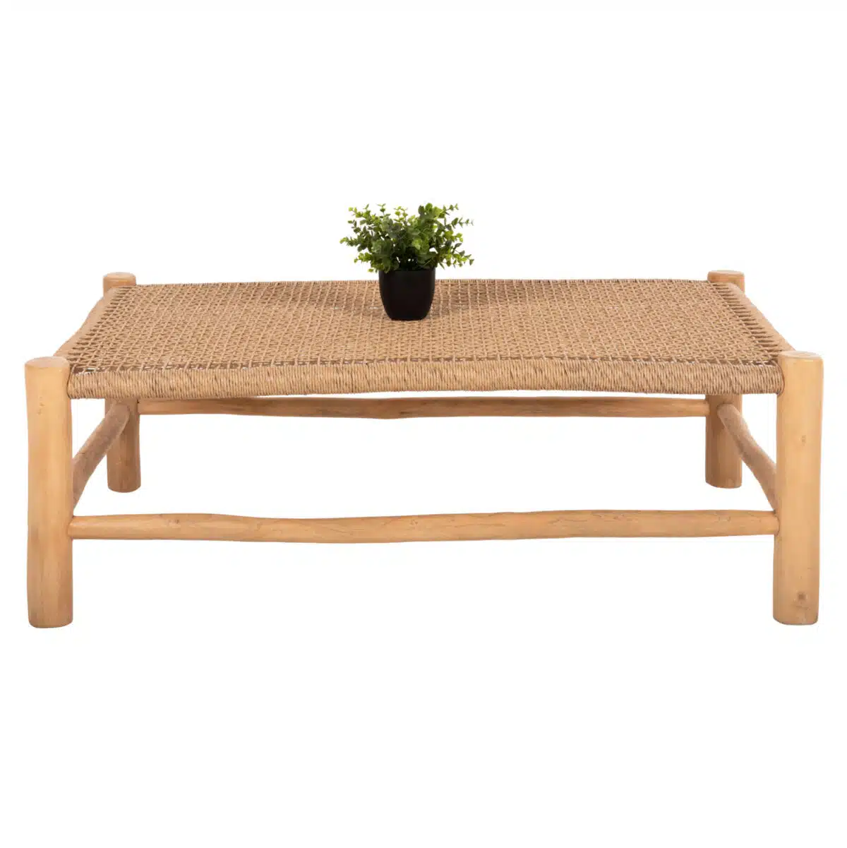 ΤΡΑΠΕΖΙ ΣΑΛΟΝΙΟΥ LONDER HM5985 ΞΥΛΟ ΤΕΑΚ- ΣΥΝΘΕΤΙΚΟ RATTAN-ΦΥΣΙΚΟ 119x79,5x41Yεκ. - Image 3
