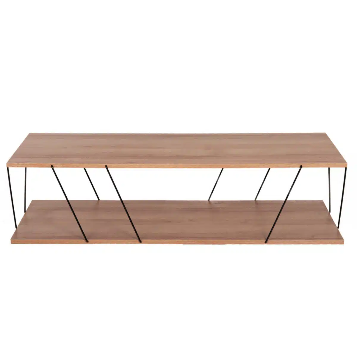 ΤΡΑΠΕΖΙ ΣΑΛΟΝΙΟΥ TARS HM8927.11 ΦΥΣΙΚΟ ΟΑΚ ΜΕ ΜΑΥΡΕΣ ΜΕΤΑΛΛΙΚΕΣ ΒΕΡΓΕΣ 120Χ50Χ30Yεκ. - Image 3