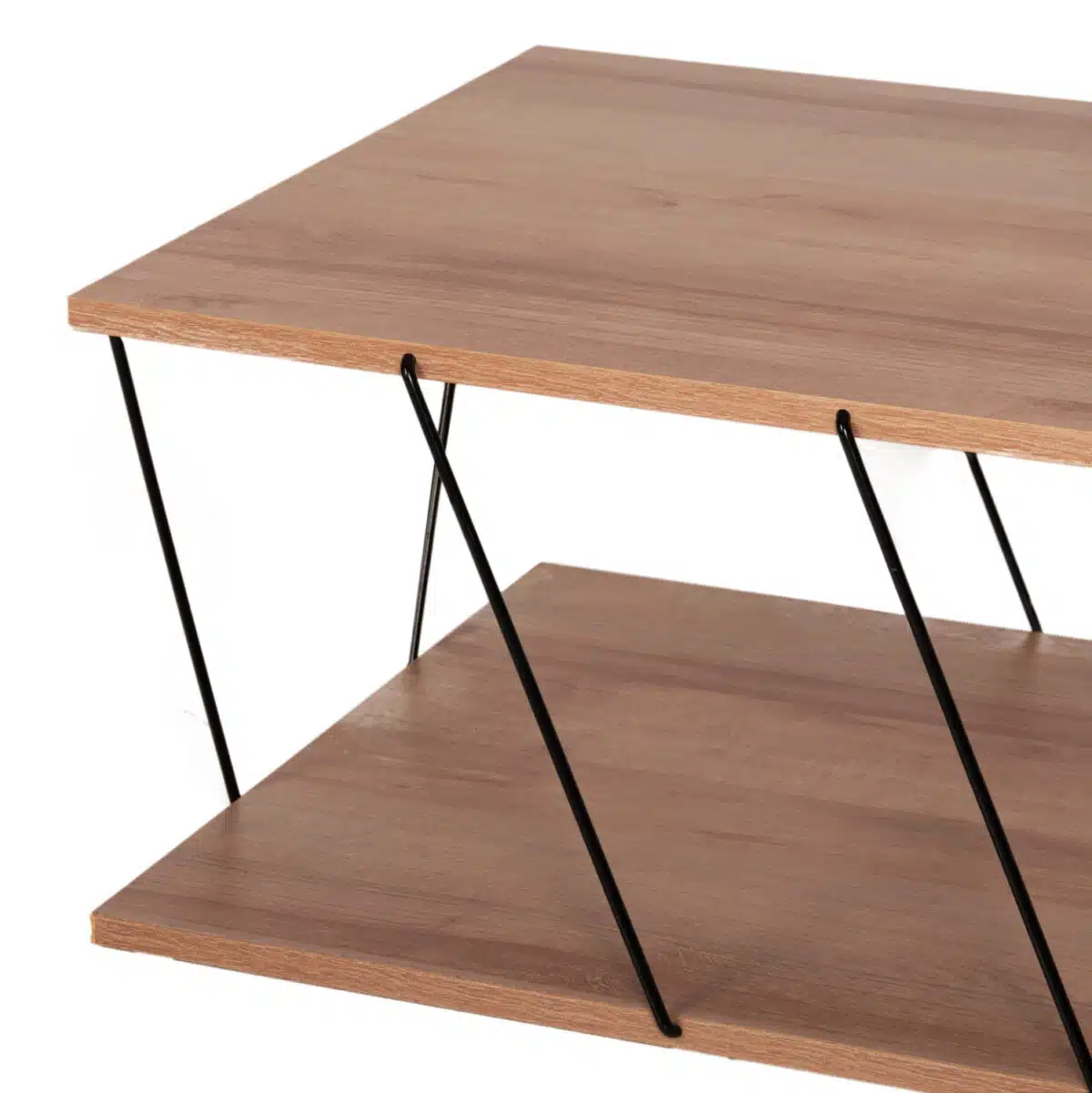 ΤΡΑΠΕΖΙ ΣΑΛΟΝΙΟΥ TARS HM8927.11 ΦΥΣΙΚΟ ΟΑΚ ΜΕ ΜΑΥΡΕΣ ΜΕΤΑΛΛΙΚΕΣ ΒΕΡΓΕΣ 120Χ50Χ30Yεκ. - Image 7