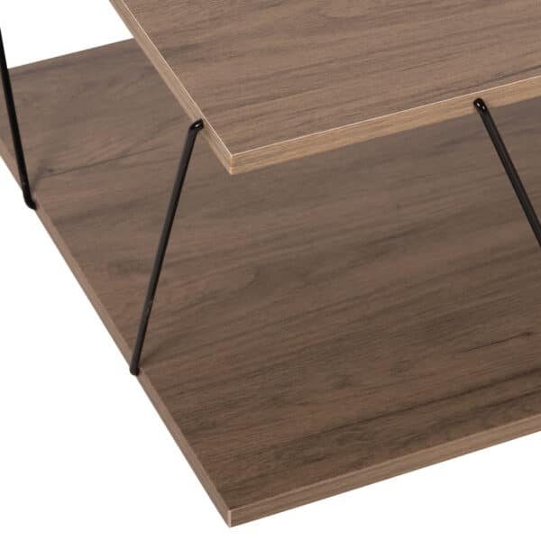 ΤΡΑΠΕΖΙ ΣΑΛΟΝΙΟΥ TARS HM8927.12 ΚΑΡΥΔΙ ΜΕ ΜΑΥΡΕΣ ΜΕΤΑΛΛΙΚΕΣ ΒΕΡΓΕΣ 120Χ50Χ30Yεκ. - Image 4