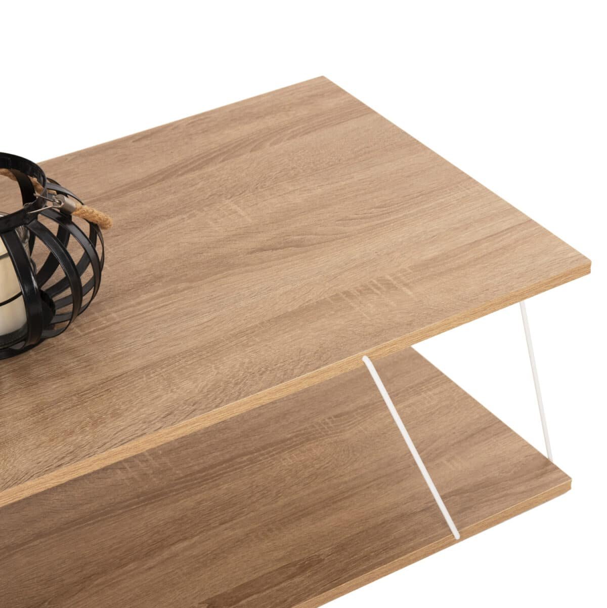 ΤΡΑΠΕΖΙ ΣΑΛΟΝΙΟΥ TARS HM8927.14 SONOMA ΜΕ ΛΕΥΚΕΣ ΜΕΤΑΛΛΙΚΕΣ ΒΕΡΓΕΣ 120Χ50Χ30Yεκ. - Image 5