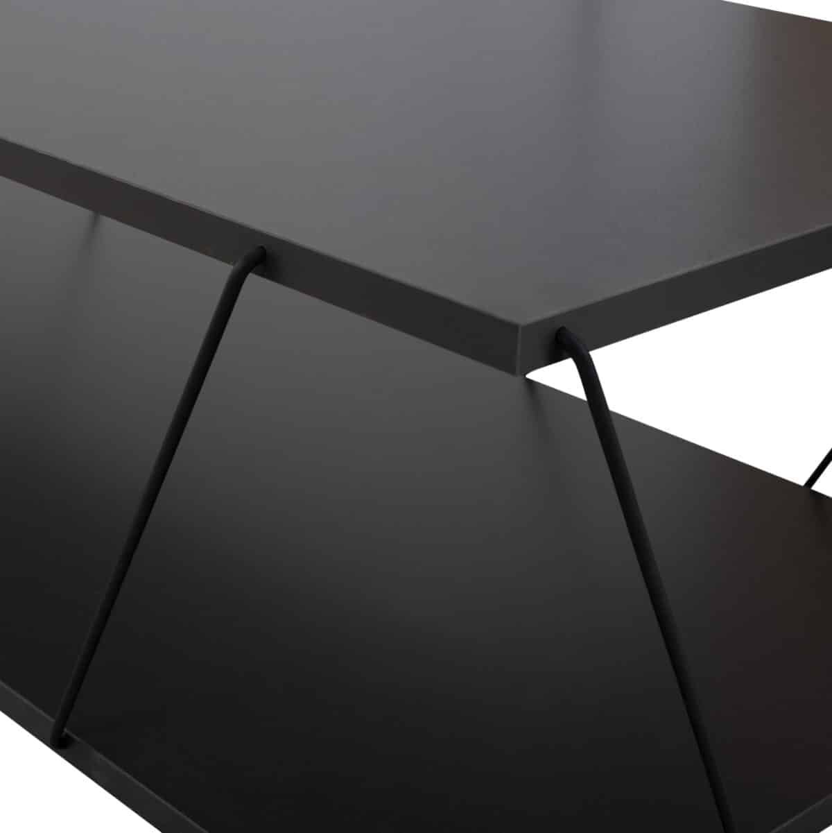 ΤΡΑΠΕΖΙ ΣΑΛΟΝΙΟΥ TARS HM8927.20 ΓΚΡΙ ΜΕ ΜΑΥΡΕΣ ΜΕΤΑΛΛΙΚΕΣ ΒΕΡΓΕΣ 120Χ50Χ30Yεκ. - Image 5