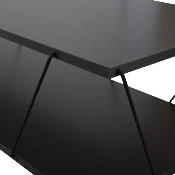 ΤΡΑΠΕΖΙ ΣΑΛΟΝΙΟΥ TARS HM8927.20 ΓΚΡΙ ΜΕ ΜΑΥΡΕΣ ΜΕΤΑΛΛΙΚΕΣ ΒΕΡΓΕΣ 120Χ50Χ30Yεκ. - Image 5