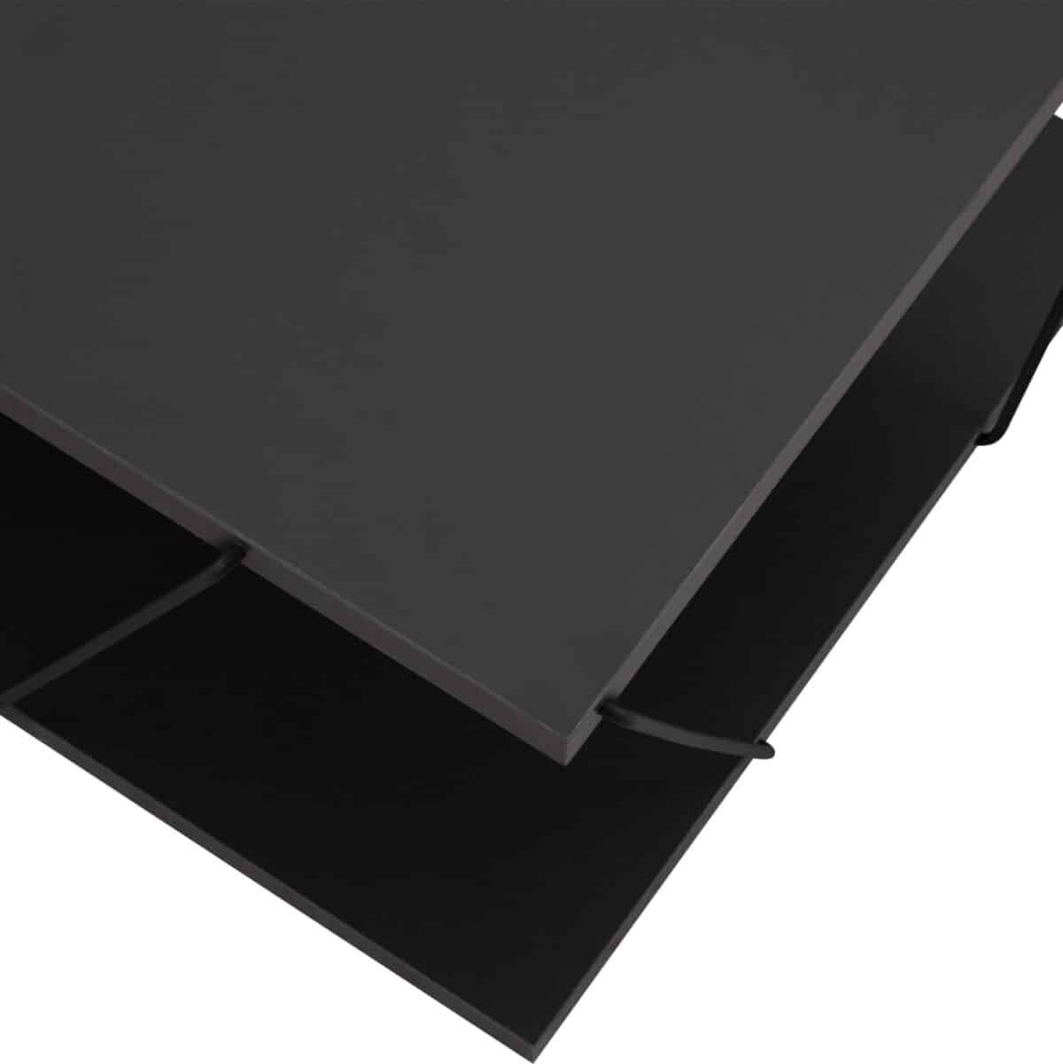 ΤΡΑΠΕΖΙ ΣΑΛΟΝΙΟΥ TARS HM8927.20 ΓΚΡΙ ΜΕ ΜΑΥΡΕΣ ΜΕΤΑΛΛΙΚΕΣ ΒΕΡΓΕΣ 120Χ50Χ30Yεκ. - Image 6