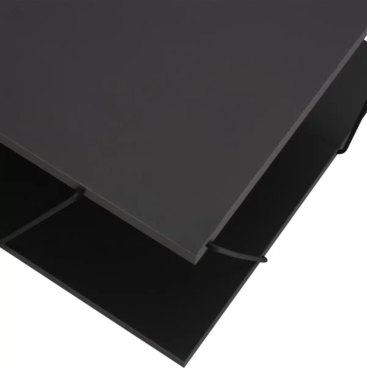 ΤΡΑΠΕΖΙ ΣΑΛΟΝΙΟΥ TARS HM8927.20 ΓΚΡΙ ΜΕ ΜΑΥΡΕΣ ΜΕΤΑΛΛΙΚΕΣ ΒΕΡΓΕΣ 120Χ50Χ30Yεκ. - Image 6