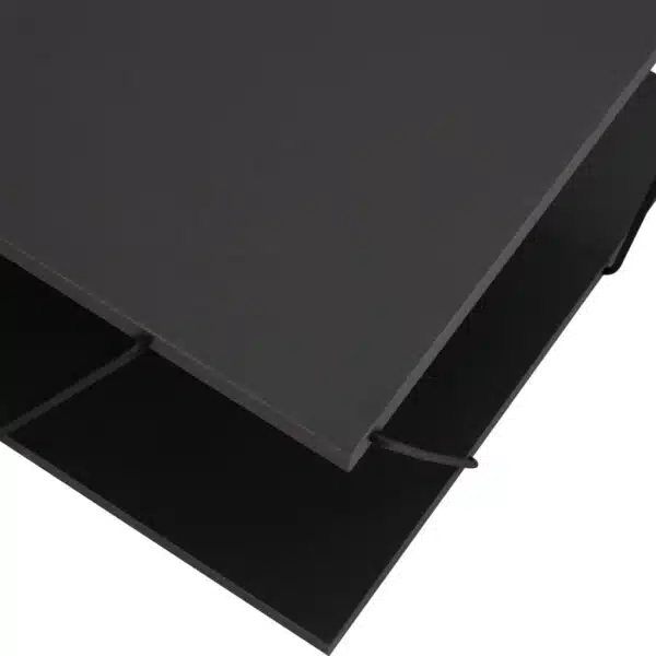 ΤΡΑΠΕΖΙ ΣΑΛΟΝΙΟΥ TARS HM8927.20 ΓΚΡΙ ΜΕ ΜΑΥΡΕΣ ΜΕΤΑΛΛΙΚΕΣ ΒΕΡΓΕΣ 120Χ50Χ30Yεκ. - Image 6