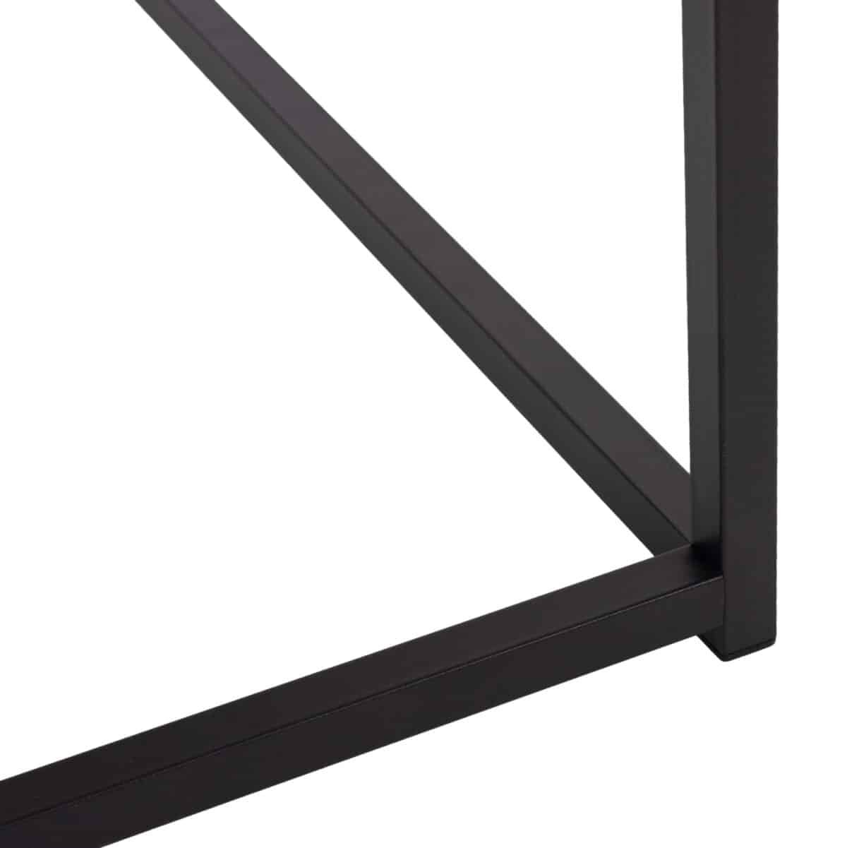 ΤΡΑΠΕΖΙ ΣΑΛΟΝΙΟΥ BRAYLEN HM8942.12 ΜΕΛΑΜΙΝΗ ΛΕΥΚΟ ΜΑΡΜΑΡΟ-ΜΑΥΡΗ ΒΑΣΗ 75x75x43Υεκ. - Image 6