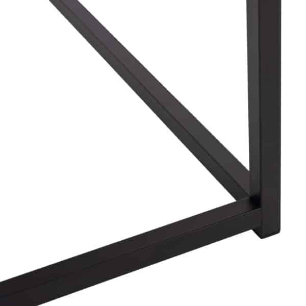 ΤΡΑΠΕΖΙ ΣΑΛΟΝΙΟΥ BRAYLEN HM8942.12 ΜΕΛΑΜΙΝΗ ΛΕΥΚΟ ΜΑΡΜΑΡΟ-ΜΑΥΡΗ ΒΑΣΗ 75x75x43Υεκ. - Image 6