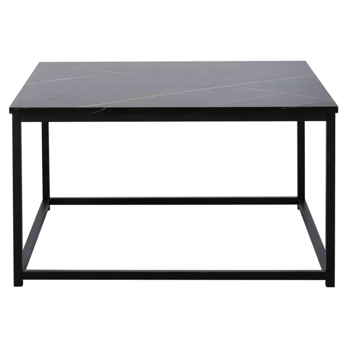 ΤΡΑΠΕΖΙ ΣΑΛΟΝΙΟΥ BRAYLEN HM8942.13 ΤΕΤΡΑΓΩΝΟ ΜΕ ΜΕΛΑΜΙΝΗ ΜΑΥΡΟ ΜΑΡΜΑΡΟ 75x75x43Υεκ. - Image 3