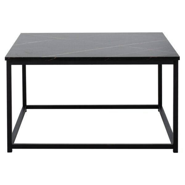 ΤΡΑΠΕΖΙ ΣΑΛΟΝΙΟΥ BRAYLEN HM8942.13 ΤΕΤΡΑΓΩΝΟ ΜΕ ΜΕΛΑΜΙΝΗ ΜΑΥΡΟ ΜΑΡΜΑΡΟ 75x75x43Υεκ. - Image 3