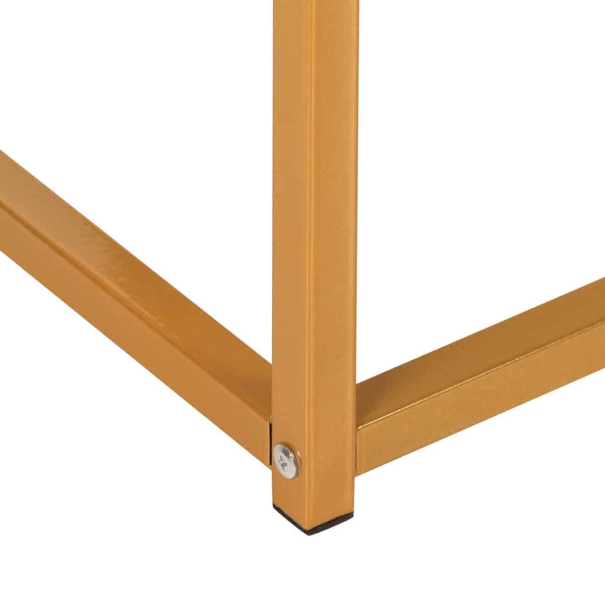 ΤΡΑΠΕΖΙ ΣΑΛΟΝΙΟΥ SAFFRON HM8975.11 ΜΕΛΑΜΙΝΗ ΛΕΥΚΟ ΜΑΡΜΑΡΟ-ΧΡΥΣΗ ΒΑΣΗ 95Χ55Χ43,5Yεκ. - Image 6