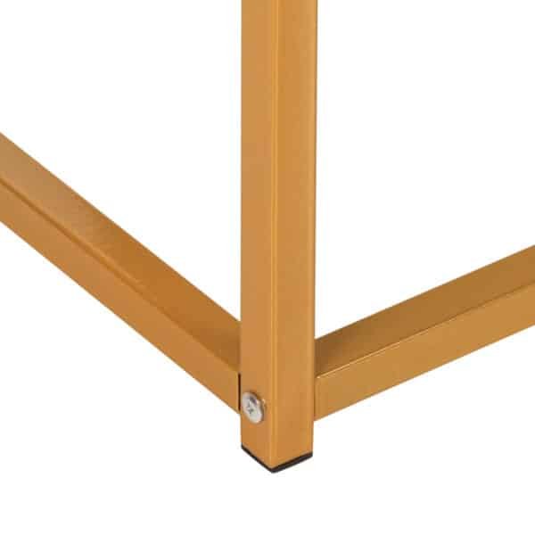 ΤΡΑΠΕΖΙ ΣΑΛΟΝΙΟΥ SAFFRON HM8975.11 ΜΕΛΑΜΙΝΗ ΛΕΥΚΟ ΜΑΡΜΑΡΟ-ΧΡΥΣΗ ΒΑΣΗ 95Χ55Χ43,5Yεκ. - Image 6