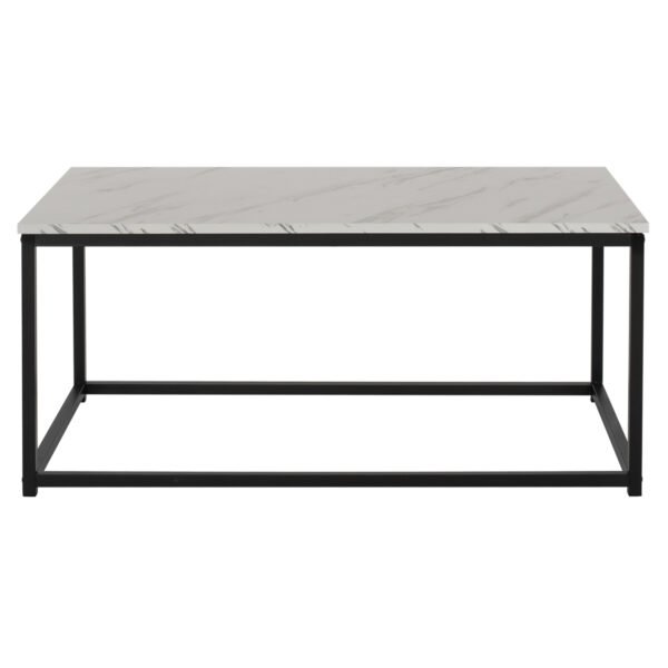 ΤΡΑΠΕΖΙ ΣΑΛΟΝΙΟΥ SAFFRON HM8975.12 ΜΕΛΑΜΙΝΗ ΛΕΥΚΟ ΜΑΡΜΑΡΟ 95x55x43Υεκ. - Image 3