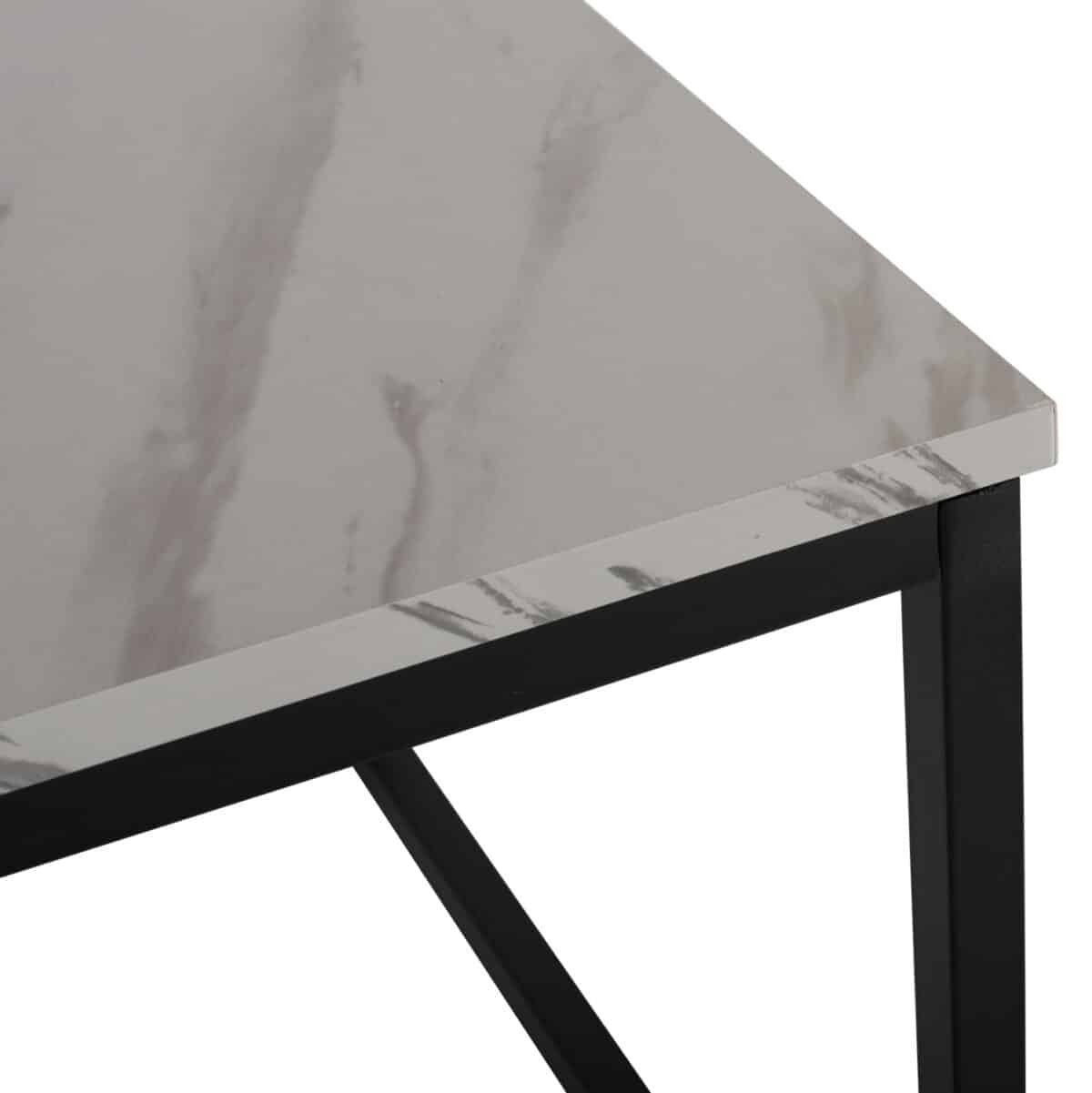 ΤΡΑΠΕΖΙ ΣΑΛΟΝΙΟΥ SAFFRON HM8975.12 ΜΕΛΑΜΙΝΗ ΛΕΥΚΟ ΜΑΡΜΑΡΟ 95x55x43Υεκ. - Image 4