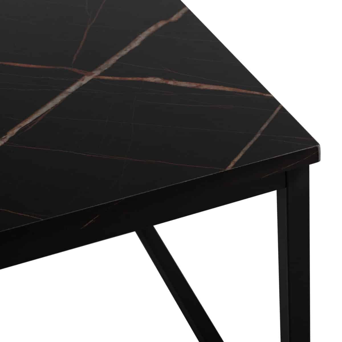 ΤΡΑΠΕΖΙ ΣΑΛΟΝΙΟΥ SAFFRON HM8975.13 ΜΕΛΑΜΙΝΗ ΜΑΥΡΟ ΜΑΡΜΑΡΟ 95Χ55Χ43Yεκ. - Image 5