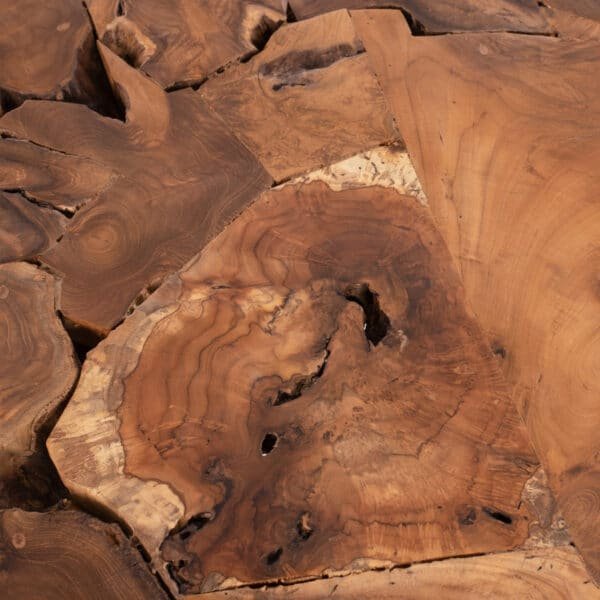 ΤΡΑΠΕΖΙ ΣΑΛΟΝΙΟΥ PIEN HM9354 ΑΠΟ ΜΑΣΙΦ ΞΥΛΟ ΤEAK ΦΥΣΙΚΟ 80X80X48Yεκ. - Image 5