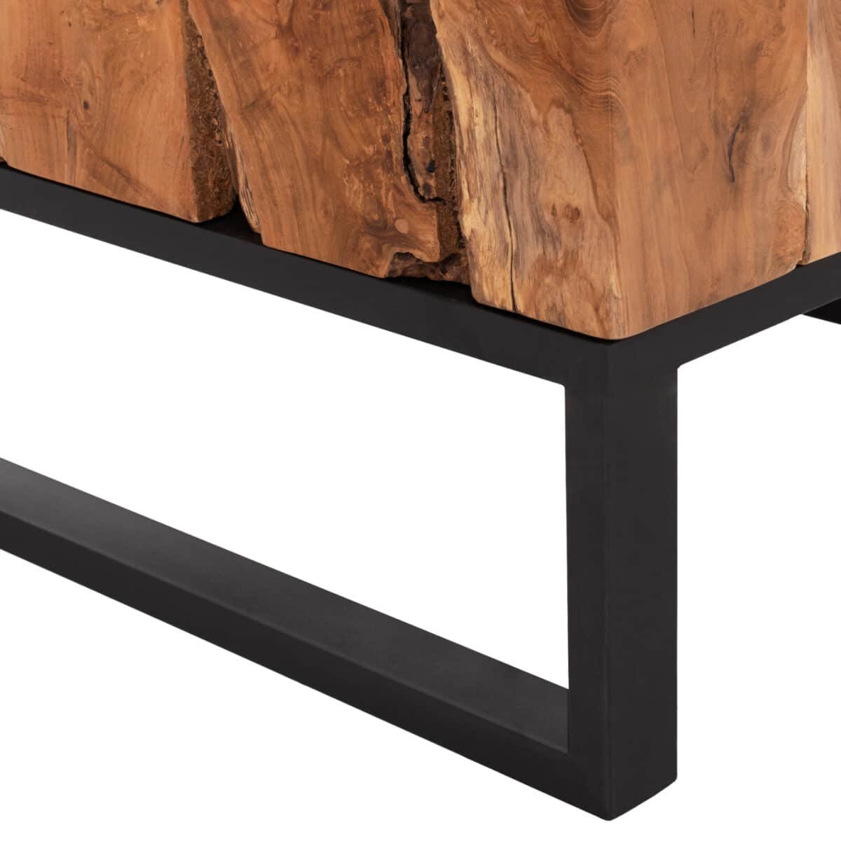 ΤΡΑΠΕΖΙ ΣΑΛΟΝΙΟΥ PIEN HM9354 ΑΠΟ ΜΑΣΙΦ ΞΥΛΟ ΤEAK ΦΥΣΙΚΟ 80X80X48Yεκ. - Image 6