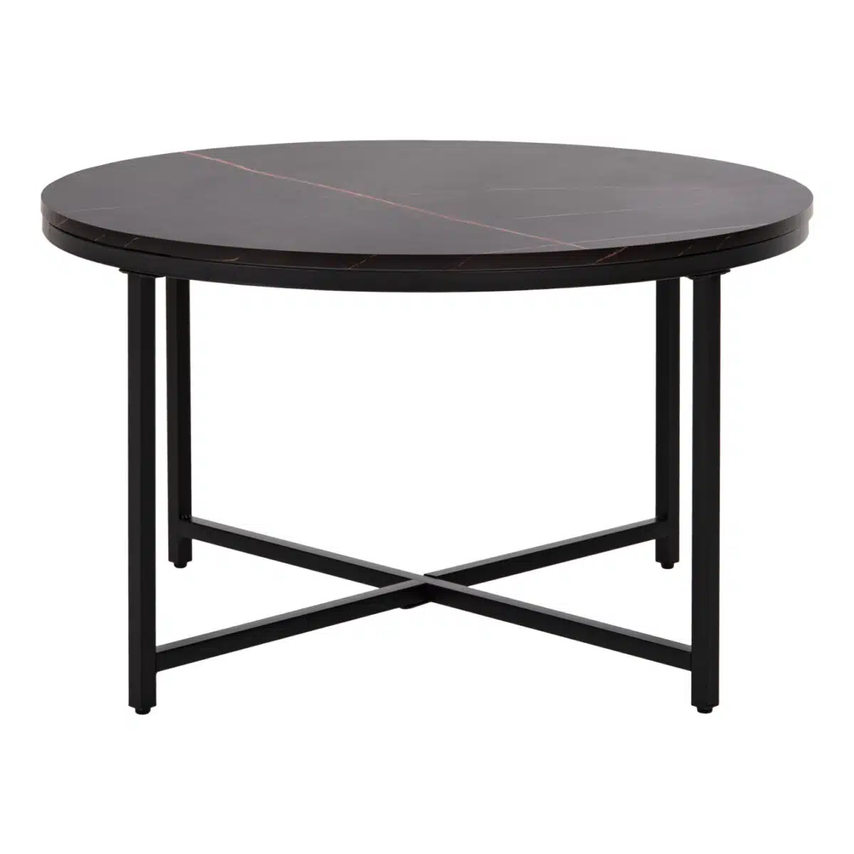 ΤΡΑΠΕΖΙ ΣΑΛΟΝΙΟΥ HM9420.03 BLACK MARBLE ΜΕΛΑΜΙΝΗ-ΜΑΥΡΗ ΜΕΤΑΛΛΙΚΗ ΒΑΣΗ Φ80x48,5Yεκ. - Image 3