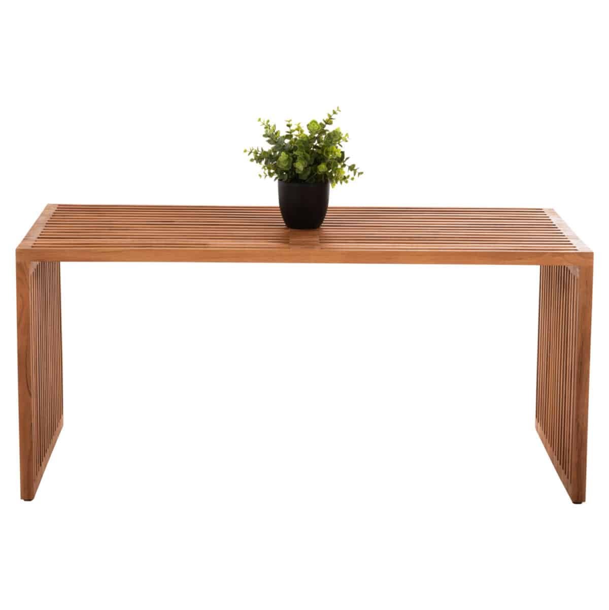 ΤΡΑΠΕΖΙ ΣΑΛΟΝΙΟΥ NYA HM9568 ΞΥΛΟ ΤΕΑΚ ΦΥΣΙΚΟ ΧΡΩΜΑ 1ΤΜΧ 100x50x45Yεκ. - Image 4