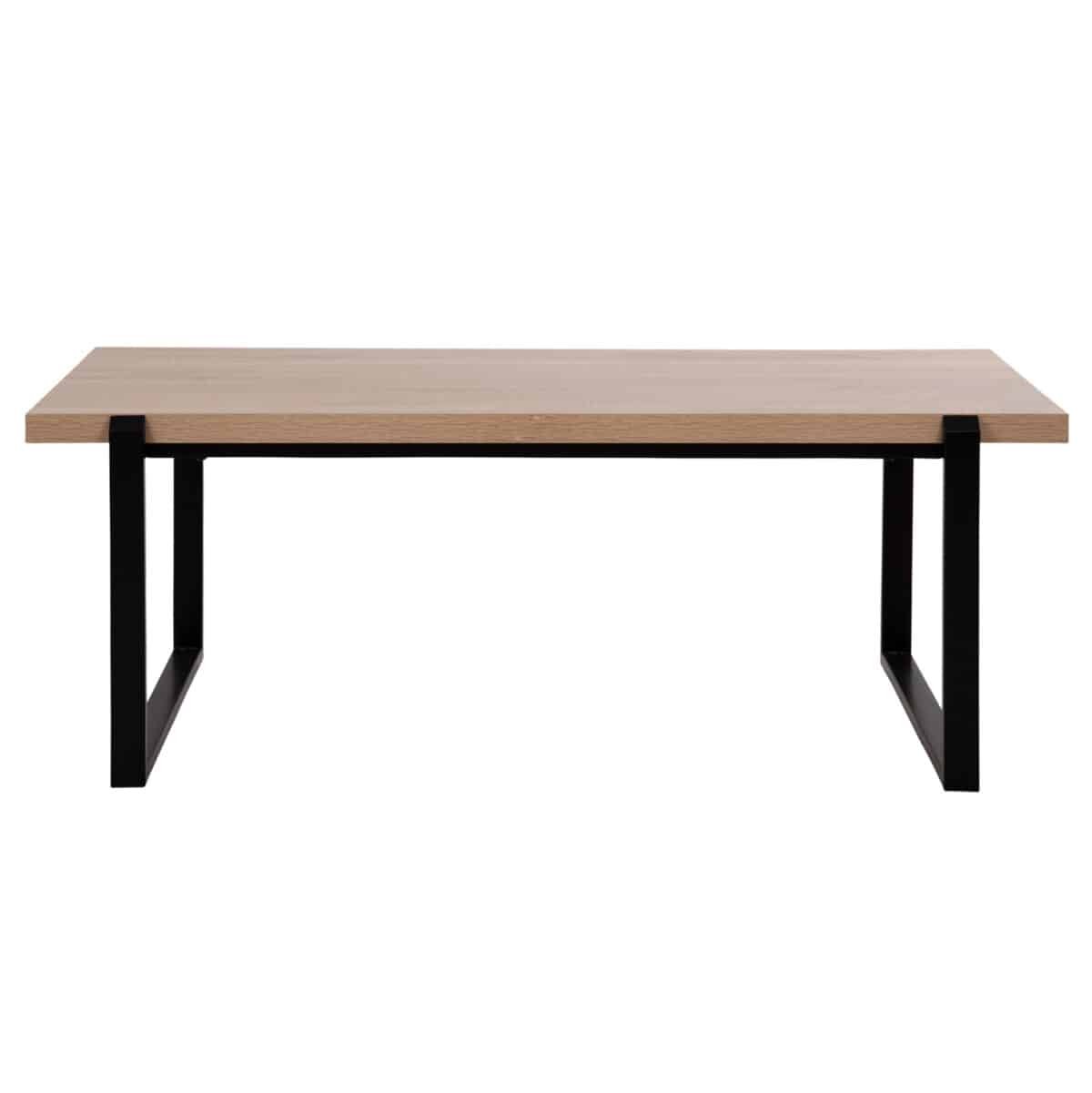 ΤΡΑΠΕΖΙ ΣΑΛΟΝΙΟΥ SHABEN HM9585.03 MDF SONOMA-ΜΑΥΡΗ ΜΕΤΑΛΛΙΚΗ ΒΑΣΗ 120x60X46Yεκ. - Image 3