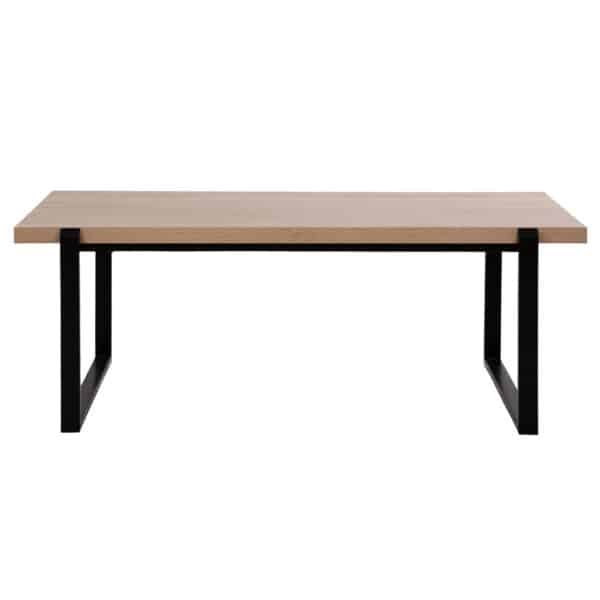 ΤΡΑΠΕΖΙ ΣΑΛΟΝΙΟΥ SHABEN HM9585.03 MDF SONOMA-ΜΑΥΡΗ ΜΕΤΑΛΛΙΚΗ ΒΑΣΗ 120x60X46Yεκ. - Image 3