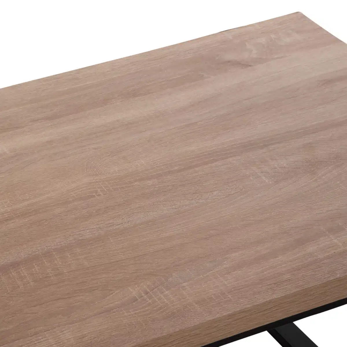 ΤΡΑΠΕΖΙ ΣΑΛΟΝΙΟΥ SHABEN HM9585.03 MDF SONOMA-ΜΑΥΡΗ ΜΕΤΑΛΛΙΚΗ ΒΑΣΗ 120x60X46Yεκ. - Image 5