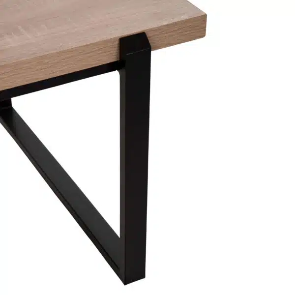 ΤΡΑΠΕΖΙ ΣΑΛΟΝΙΟΥ SHABEN HM9585.03 MDF SONOMA-ΜΑΥΡΗ ΜΕΤΑΛΛΙΚΗ ΒΑΣΗ 120x60X46Yεκ. - Image 6