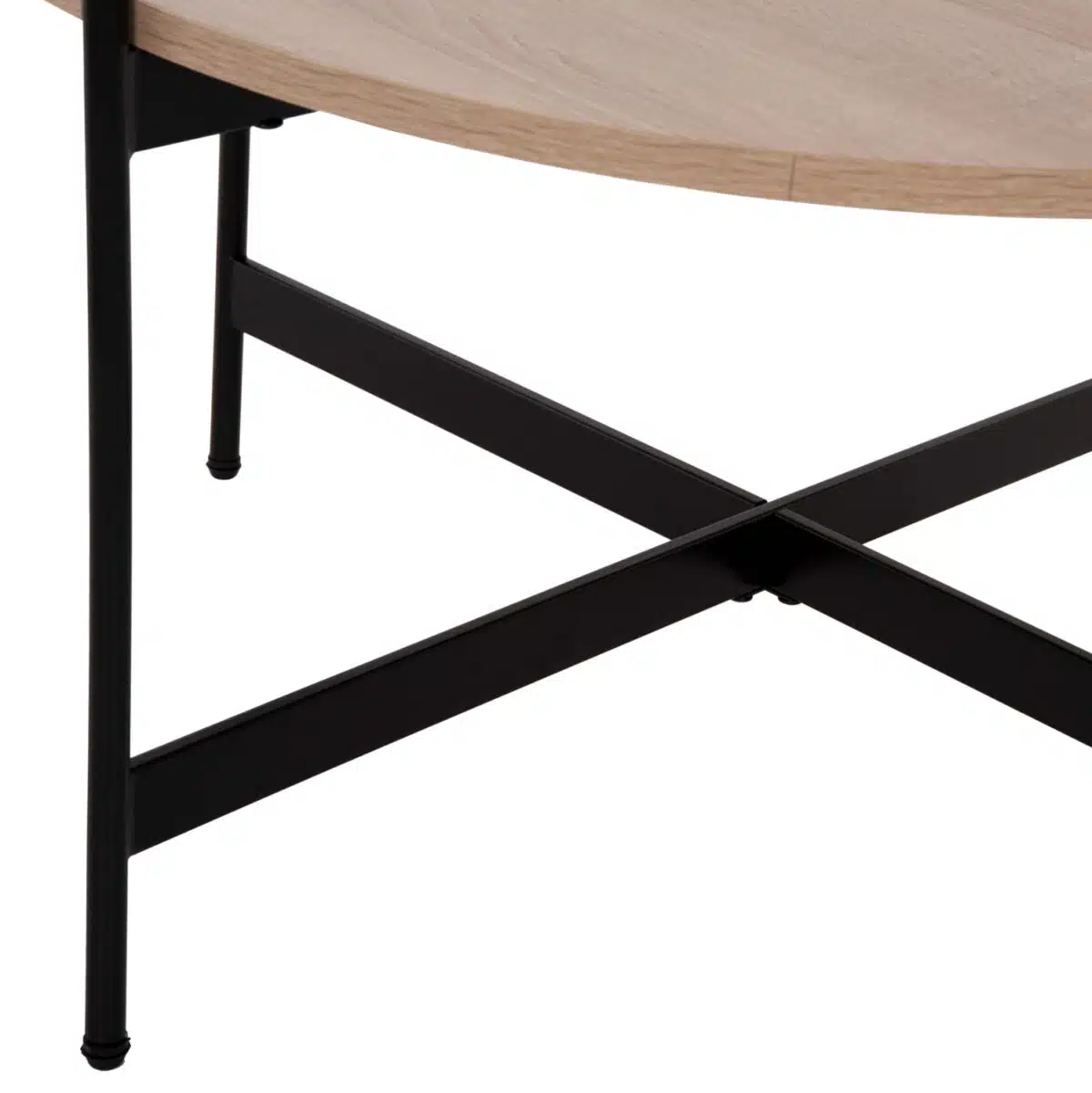 ΤΡΑΠΕΖΙ ΣΑΛΟΝΙΟΥ HM9588.03 MDF ΣΟΝΑΜΑ-ΜΑΥΡΗ ΜΕΤΑΛΛΙΚΗ ΒΑΣΗ Φ80x45Υεκ. - Image 6