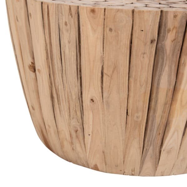 ΤΡΑΠΕΖΙ ΣΑΛΟΝΙΟΥ HM9804 ΞΥΛΟ ΤΕΑΚ ΣΕ ΦΥΣΙΚΟ Φ80x46Yεκ. - Image 3