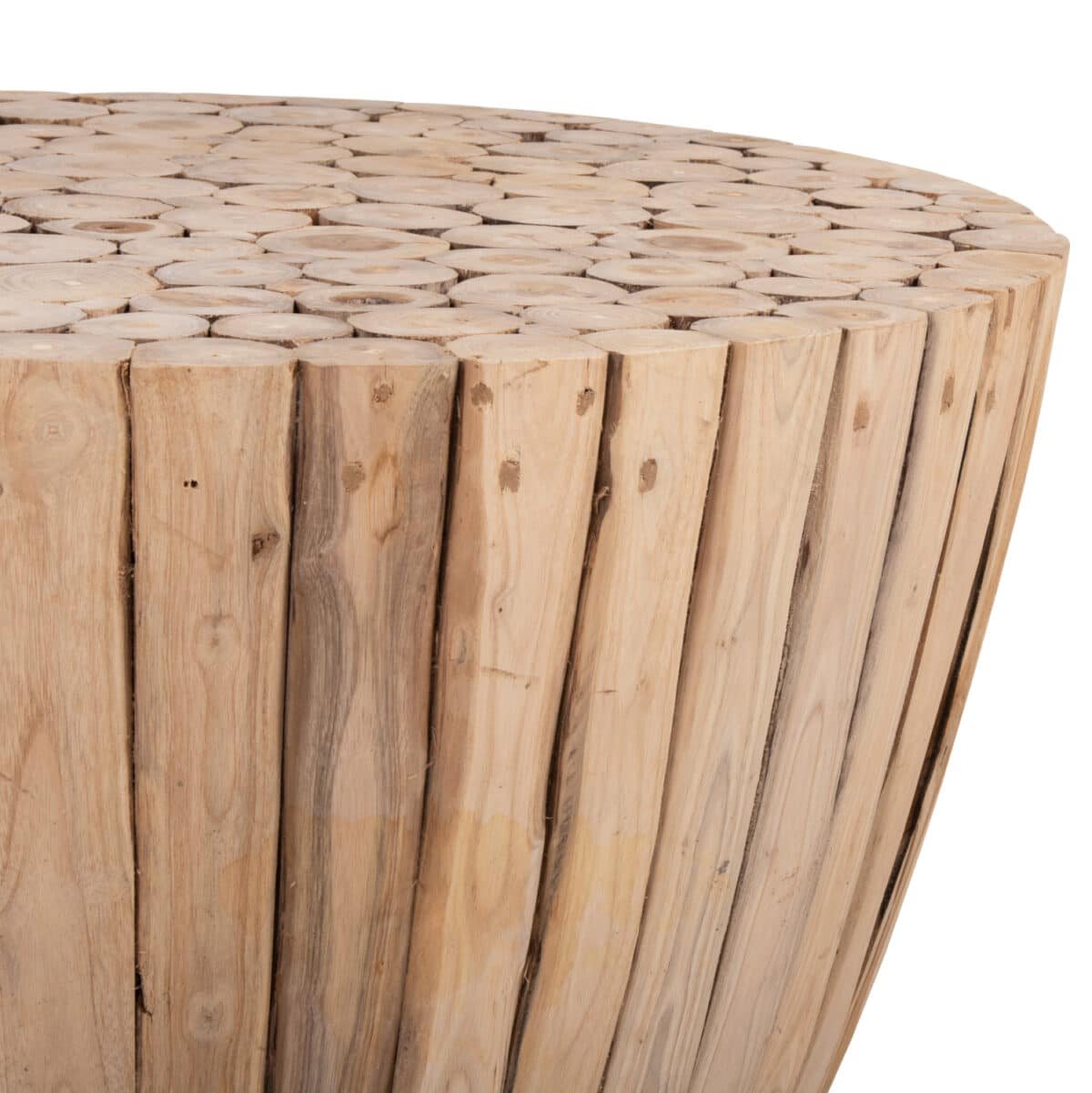 ΤΡΑΠΕΖΙ ΣΑΛΟΝΙΟΥ HM9804 ΞΥΛΟ ΤΕΑΚ ΣΕ ΦΥΣΙΚΟ Φ80x46Yεκ. - Image 4