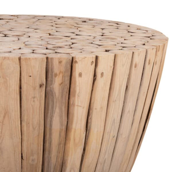 ΤΡΑΠΕΖΙ ΣΑΛΟΝΙΟΥ HM9804 ΞΥΛΟ ΤΕΑΚ ΣΕ ΦΥΣΙΚΟ Φ80x46Yεκ. - Image 4