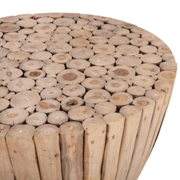 ΤΡΑΠΕΖΙ ΣΑΛΟΝΙΟΥ HM9804 ΞΥΛΟ ΤΕΑΚ ΣΕ ΦΥΣΙΚΟ Φ80x46Yεκ. - Image 5