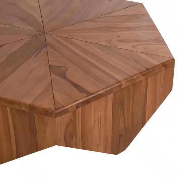 ΤΡΑΠΕΖΙ ΣΑΛΟΝΙΟΥ HEXAGON HM9790 ΞΥΛΟ ΤΕΑΚ ΣΕ ΦΥΣΙΚΟ 114x99x34Yεκ. - Image 3