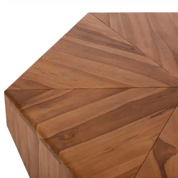 ΤΡΑΠΕΖΙ ΣΑΛΟΝΙΟΥ HEXAGON HM9790 ΞΥΛΟ ΤΕΑΚ ΣΕ ΦΥΣΙΚΟ 114x99x34Yεκ. - Image 4