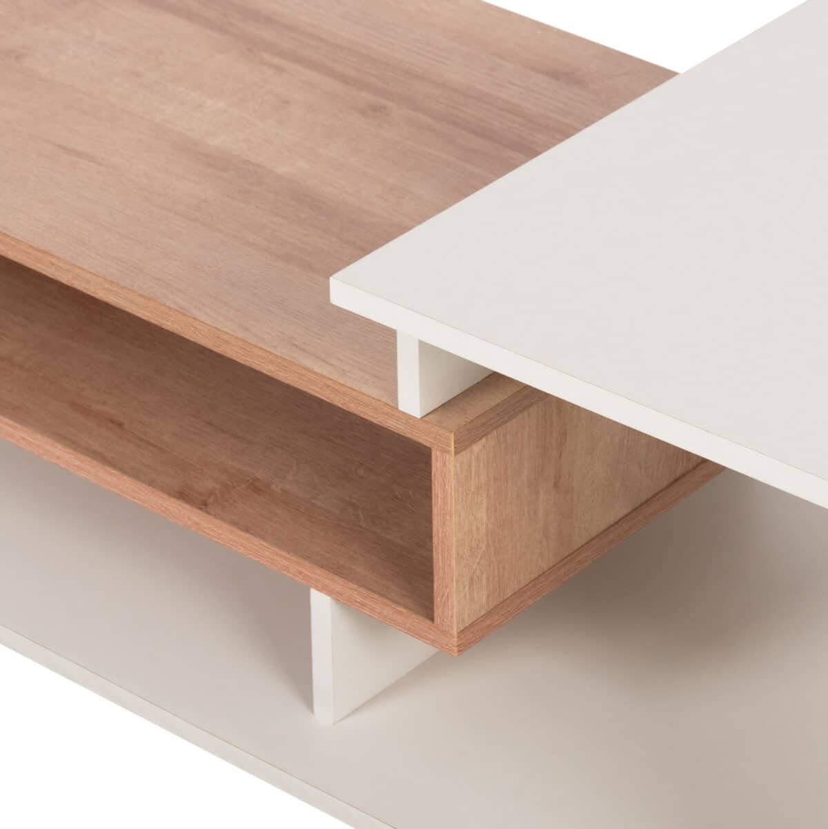 ΤΡΑΠΕΖΙ ΣΑΛΟΝΙΟΥ ΜΕΛΑΜΙΝΗΣ ROSAMUND ΛΕΥΚΟ ΦΥΣΙΚΟ HM8868.11 90x50x24,5-35Yεκ. - Image 7