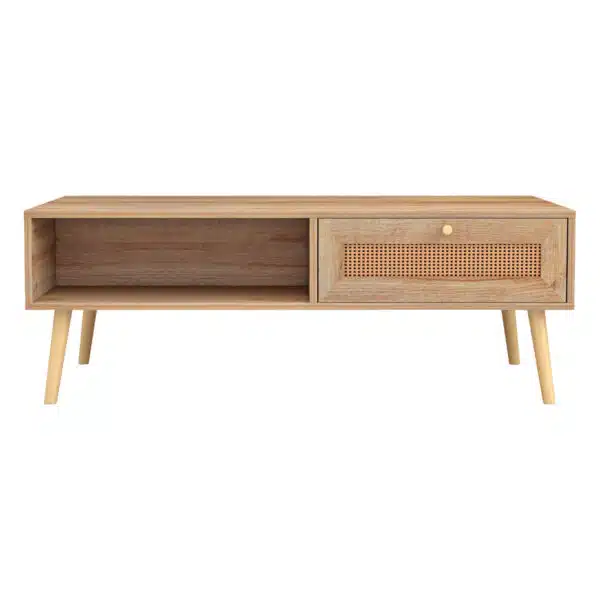 ΤΡΑΠΕΖΙ ΣΑΛΟΝΙΟΥ ΜΕΛΑΜΙΝΗΣ COLM RATTAN HM9224.11 ΣΕ ΦΥΣΙΚΟ ΧΡΩΜΑ 110x59x39,5Yεκ. - Image 3