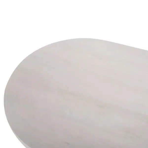 ΤΡΑΠΕΖΙ ΣΑΛΟΝΙΟΥ ΟΒΑΛ HONKY HM9691 ΜΑΣΙΦ ΞΥΛΟ MANGO ΣΕ ΛΕΥΚΟ 120x60x40Yεκ. - Image 8