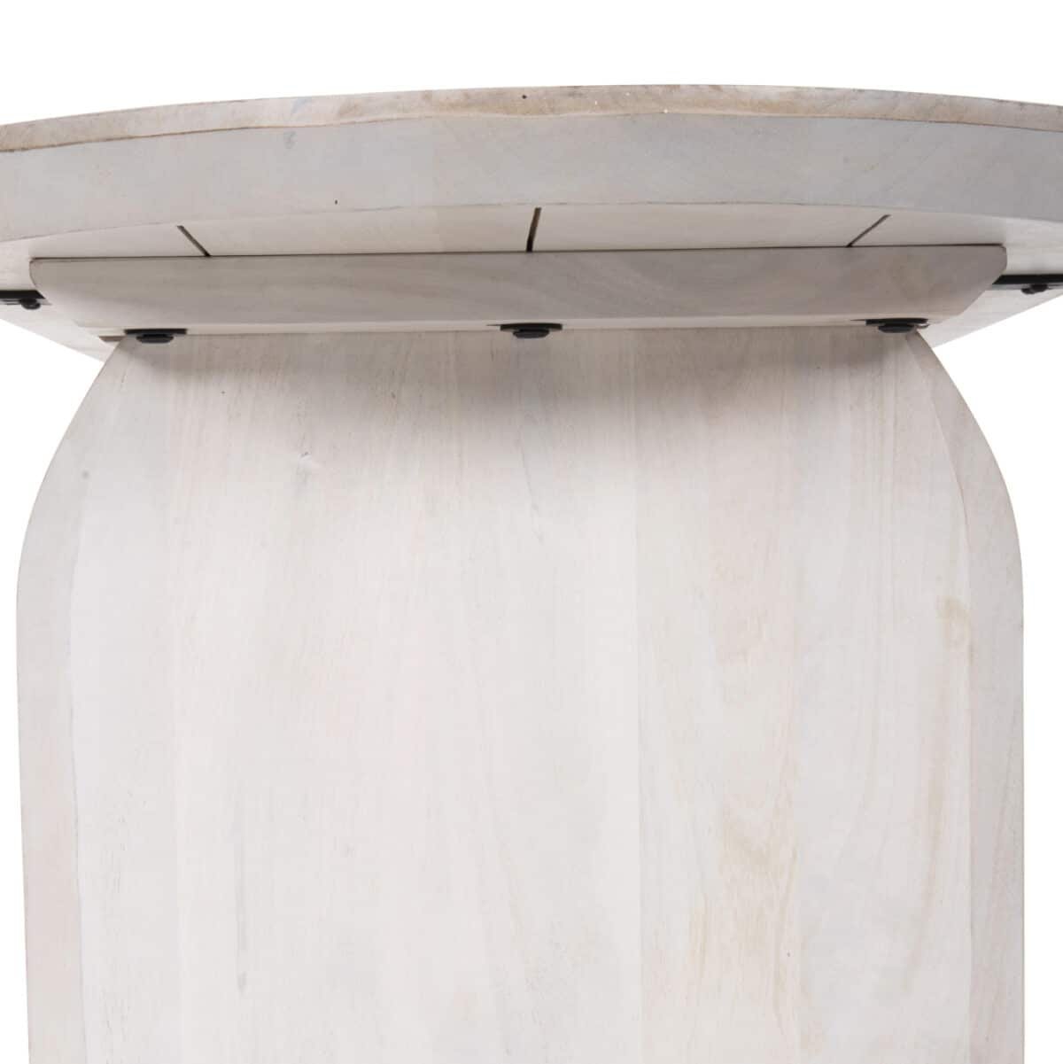 ΤΡΑΠΕΖΙ ΣΑΛΟΝΙΟΥ ΟΒΑΛ HONKY HM9710 ΜΑΣΙΦ ΞΥΛΟ MANGO- ΛΕΥΚΟ 130x60x40Υεκ. - Image 8