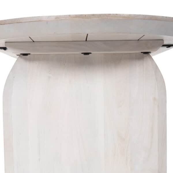 ΤΡΑΠΕΖΙ ΣΑΛΟΝΙΟΥ ΟΒΑΛ HONKY HM9710 ΜΑΣΙΦ ΞΥΛΟ MANGO- ΛΕΥΚΟ 130x60x40Υεκ. - Image 8