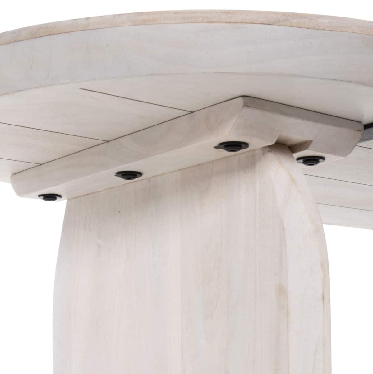 ΤΡΑΠΕΖΙ ΣΑΛΟΝΙΟΥ ΟΒΑΛ HONKY HM9710 ΜΑΣΙΦ ΞΥΛΟ MANGO- ΛΕΥΚΟ 130x60x40Υεκ. - Image 9